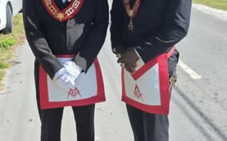 King David and Emerald Star Lodge chapter 944 visiting Palestine Union Baptist Church Forest Exuma.